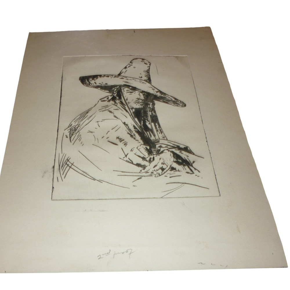 Alfredo Zalce Original Etching - 2nd Proof - Signed Z - Mexican Modernist Art‎